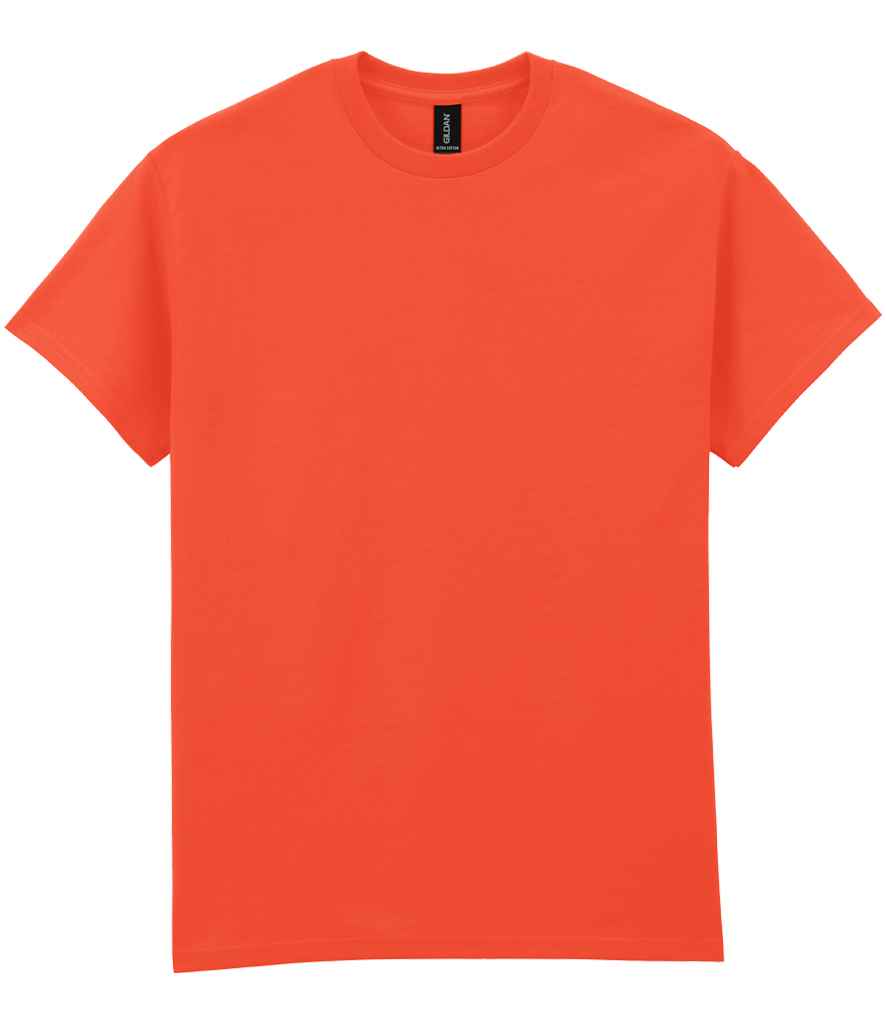 Gildan GD02 Orange Front -  Ready to be Embroidered and Printed by Custard Workwear - Cheap Personalised and Customised Workwear in Nottinghamshire, Derbyshire and Leicestershire