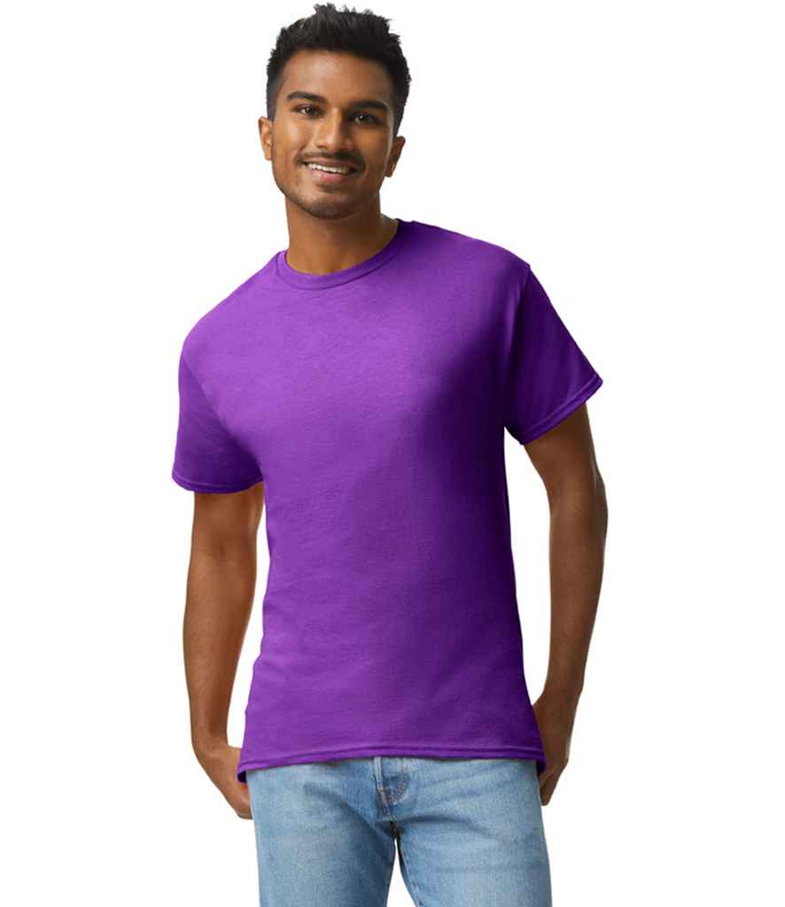 Gildan GD02 Purple Model -  Ready to be Embroidered and Printed by Custard Workwear - Cheap Personalised and Customised Workwear in Nottinghamshire, Derbyshire and Leicestershire
