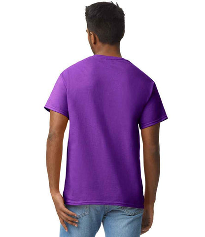 Gildan GD02 Purple Model -  Ready to be Embroidered and Printed by Custard Workwear - Cheap Personalised and Customised Workwear in Nottinghamshire, Derbyshire and Leicestershire