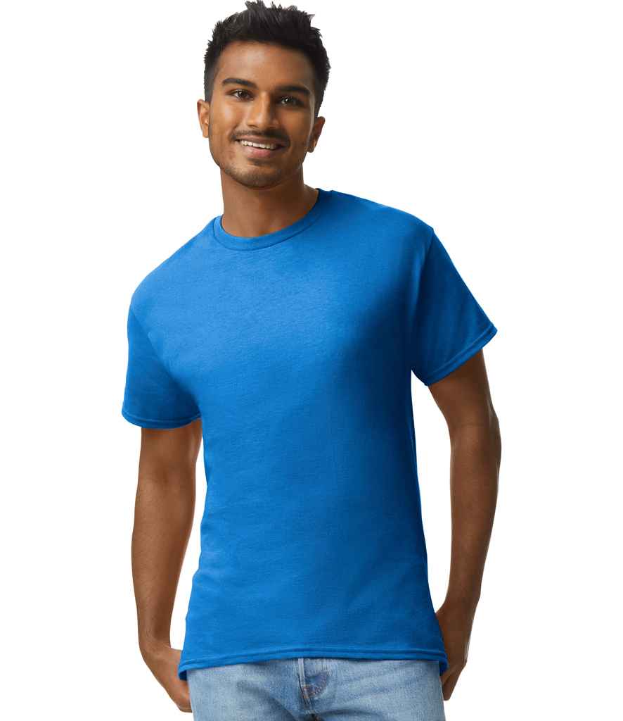 Gildan GD02 Royal Blue Model -  Ready to be Embroidered and Printed by Custard Workwear - Cheap Personalised and Customised Workwear in Nottinghamshire, Derbyshire and Leicestershire