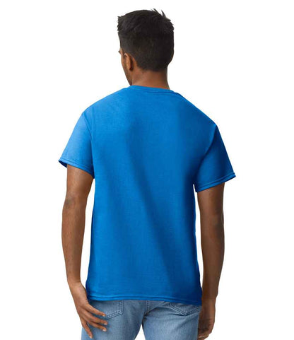 Gildan GD02 Royal Blue Model -  Ready to be Embroidered and Printed by Custard Workwear - Cheap Personalised and Customised Workwear in Nottinghamshire, Derbyshire and Leicestershire