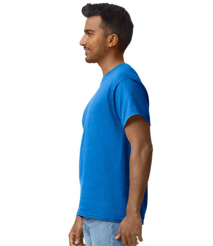 Gildan GD02 Royal Blue Model -  Ready to be Embroidered and Printed by Custard Workwear - Cheap Personalised and Customised Workwear in Nottinghamshire, Derbyshire and Leicestershire