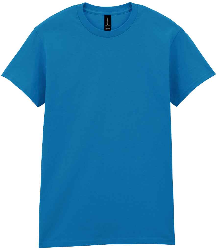 Gildan GD02 Sapphire Blue Front -  Ready to be Embroidered and Printed by Custard Workwear - Cheap Personalised and Customised Workwear in Nottinghamshire, Derbyshire and Leicestershire