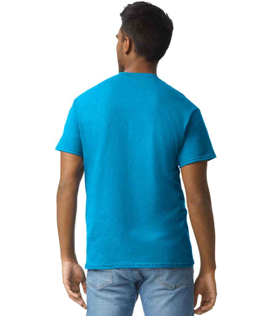 Gildan GD02 Sapphire Blue Model -  Ready to be Embroidered and Printed by Custard Workwear - Cheap Personalised and Customised Workwear in Nottinghamshire, Derbyshire and Leicestershire