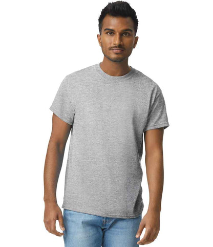 Gildan GD02 Sport Grey Model -  Ready to be Embroidered and Printed by Custard Workwear - Cheap Personalised and Customised Workwear in Nottinghamshire, Derbyshire and Leicestershire