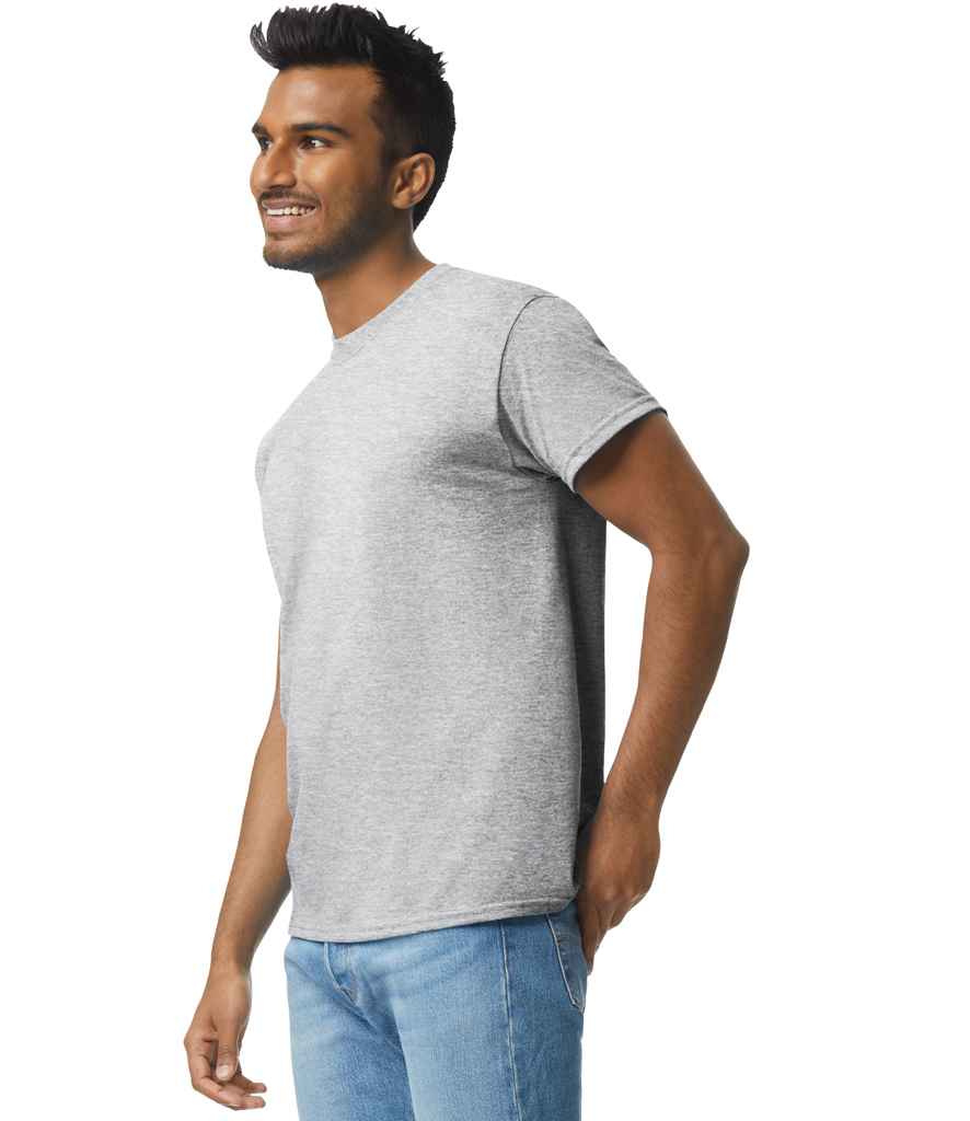 Gildan GD02 Sport Grey Model -  Ready to be Embroidered and Printed by Custard Workwear - Cheap Personalised and Customised Workwear in Nottinghamshire, Derbyshire and Leicestershire