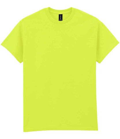Gildan GD02 Safety Green Front -  Ready to be Embroidered and Printed by Custard Workwear - Cheap Personalised and Customised Workwear in Nottinghamshire, Derbyshire and Leicestershire
