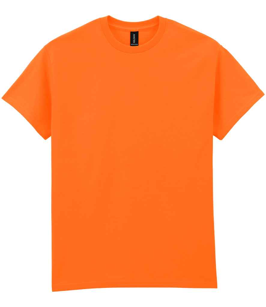Gildan GD02 S Orange Front -  Ready to be Embroidered and Printed by Custard Workwear - Cheap Personalised and Customised Workwear in Nottinghamshire, Derbyshire and Leicestershire