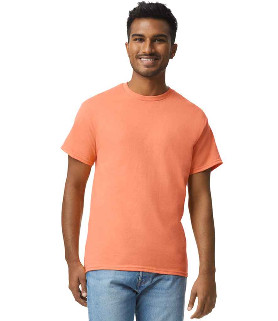 Gildan GD02 Tangerine Model -  Ready to be Embroidered and Printed by Custard Workwear - Cheap Personalised and Customised Workwear in Nottinghamshire, Derbyshire and Leicestershire