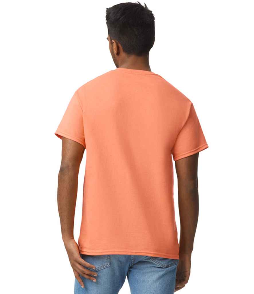 Gildan GD02 Tangerine Model -  Ready to be Embroidered and Printed by Custard Workwear - Cheap Personalised and Customised Workwear in Nottinghamshire, Derbyshire and Leicestershire