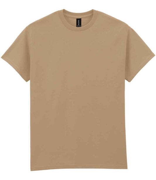 Gildan GD02 Tan Front -  Ready to be Embroidered and Printed by Custard Workwear - Cheap Personalised and Customised Workwear in Nottinghamshire, Derbyshire and Leicestershire
