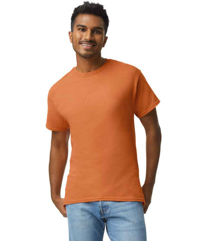 Gildan GD02 T Orange Model -  Ready to be Embroidered and Printed by Custard Workwear - Cheap Personalised and Customised Workwear in Nottinghamshire, Derbyshire and Leicestershire