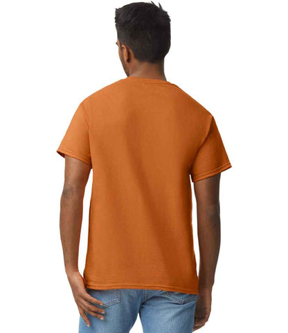 Gildan GD02 T Orange Model -  Ready to be Embroidered and Printed by Custard Workwear - Cheap Personalised and Customised Workwear in Nottinghamshire, Derbyshire and Leicestershire