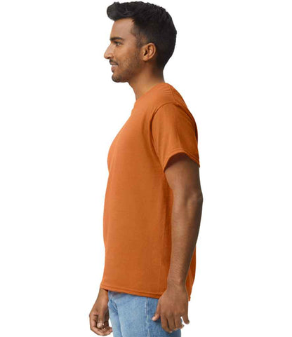 Gildan GD02 T Orange Model -  Ready to be Embroidered and Printed by Custard Workwear - Cheap Personalised and Customised Workwear in Nottinghamshire, Derbyshire and Leicestershire