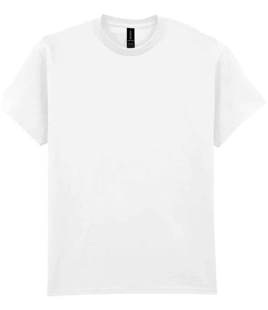 Gildan GD02 White Front -  Ready to be Embroidered and Printed by Custard Workwear - Cheap Personalised and Customised Workwear in Nottinghamshire, Derbyshire and Leicestershire