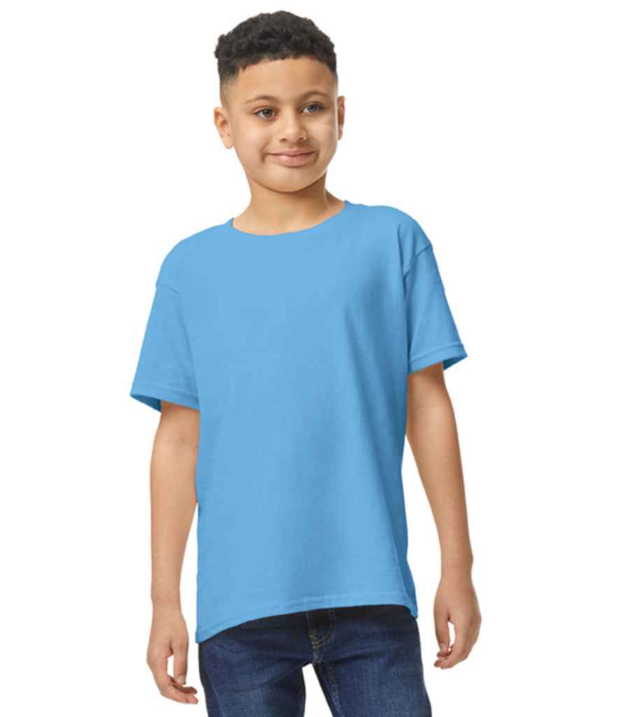 Gildan GD05B Carolina Blue Model -  Ready to be Embroidered and Printed by Custard Workwear - Cheap Personalised and Customised Workwear in Nottinghamshire, Derbyshire and Leicestershire