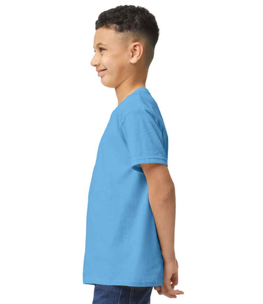 Gildan GD05B Carolina Blue Model -  Ready to be Embroidered and Printed by Custard Workwear - Cheap Personalised and Customised Workwear in Nottinghamshire, Derbyshire and Leicestershire