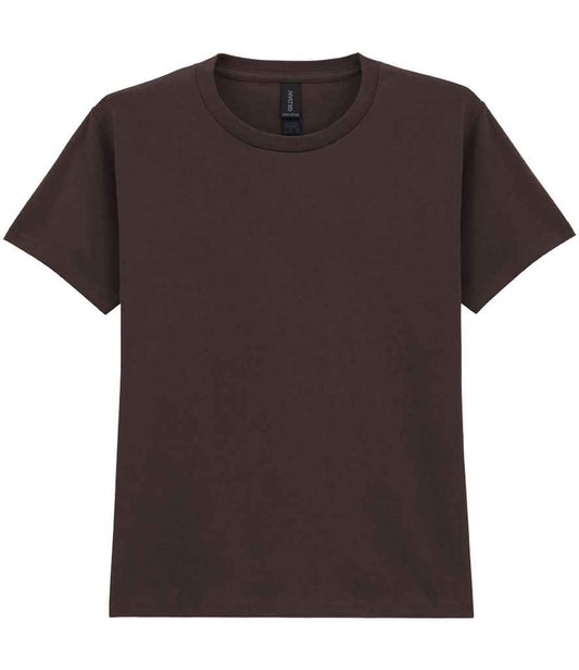 Gildan GD05B Dark Chocolate Front -  Ready to be Embroidered and Printed by Custard Workwear - Cheap Personalised and Customised Workwear in Nottinghamshire, Derbyshire and Leicestershire