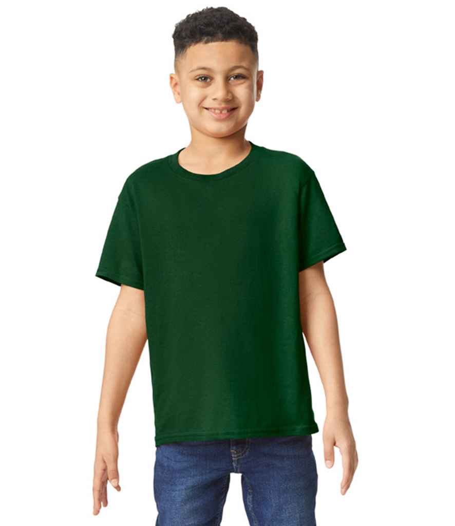 Gildan GD05B Forest Green Model -  Ready to be Embroidered and Printed by Custard Workwear - Cheap Personalised and Customised Workwear in Nottinghamshire, Derbyshire and Leicestershire