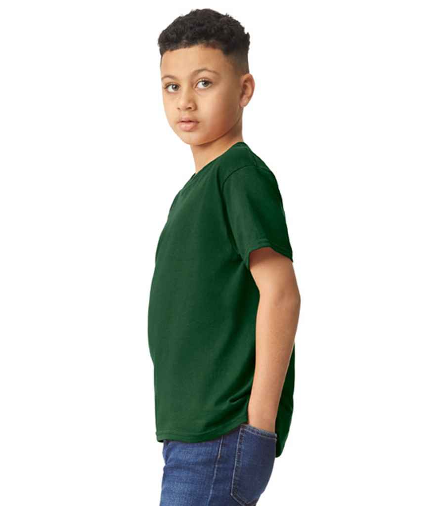 Gildan GD05B Forest Green Model -  Ready to be Embroidered and Printed by Custard Workwear - Cheap Personalised and Customised Workwear in Nottinghamshire, Derbyshire and Leicestershire