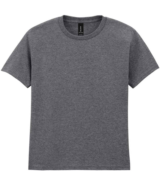 Gildan GD05B Graphite Heather Front -  Ready to be Embroidered and Printed by Custard Workwear - Cheap Personalised and Customised Workwear in Nottinghamshire, Derbyshire and Leicestershire