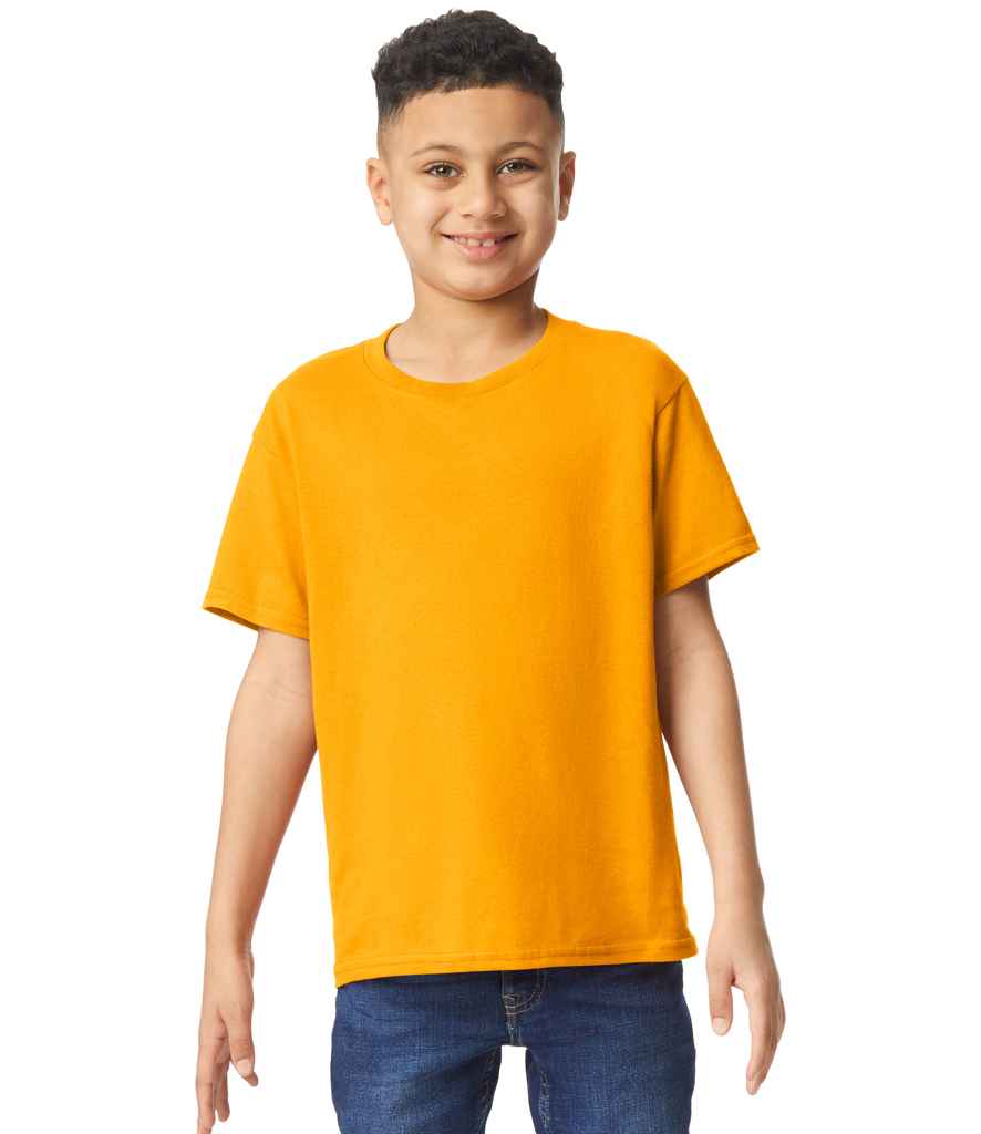 Gildan GD05B Gold Model -  Ready to be Embroidered and Printed by Custard Workwear - Cheap Personalised and Customised Workwear in Nottinghamshire, Derbyshire and Leicestershire