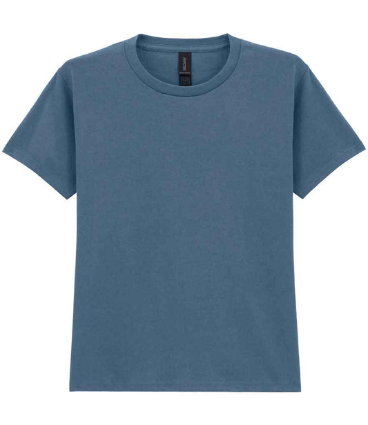 Gildan GD05B Indigo Front -  Ready to be Embroidered and Printed by Custard Workwear - Cheap Personalised and Customised Workwear in Nottinghamshire, Derbyshire and Leicestershire