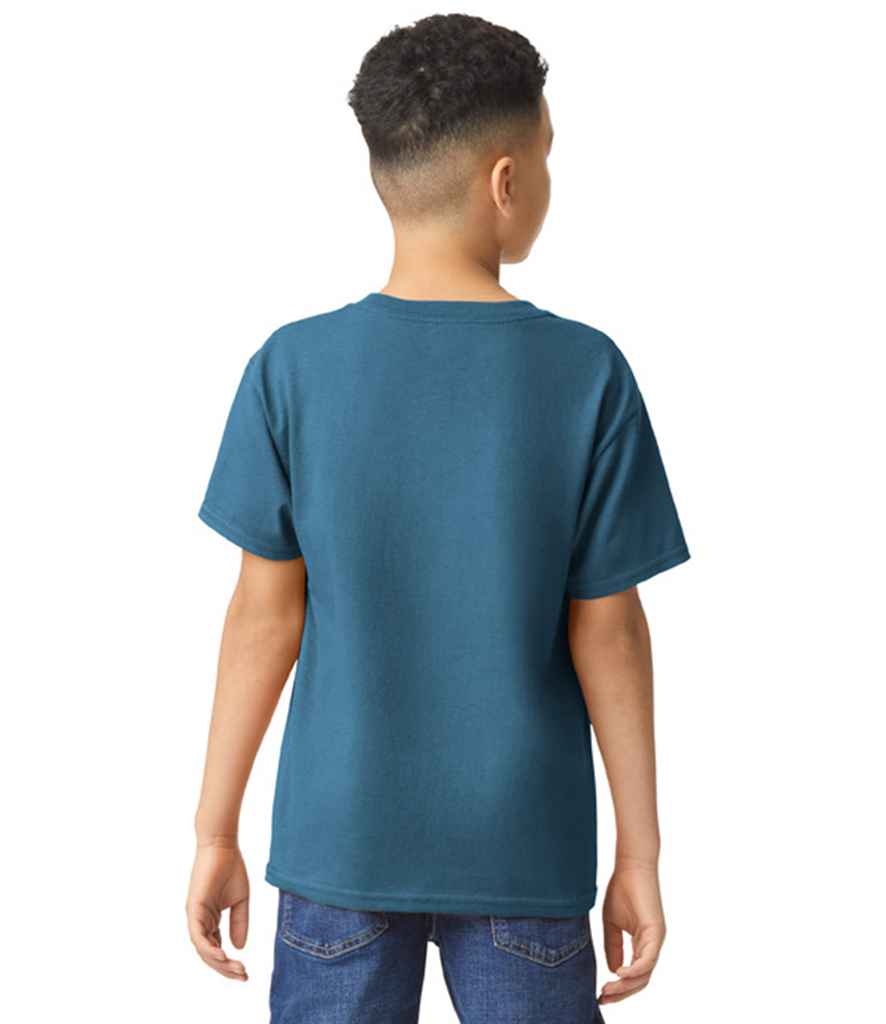 Gildan GD05B Indigo Model -  Ready to be Embroidered and Printed by Custard Workwear - Cheap Personalised and Customised Workwear in Nottinghamshire, Derbyshire and Leicestershire