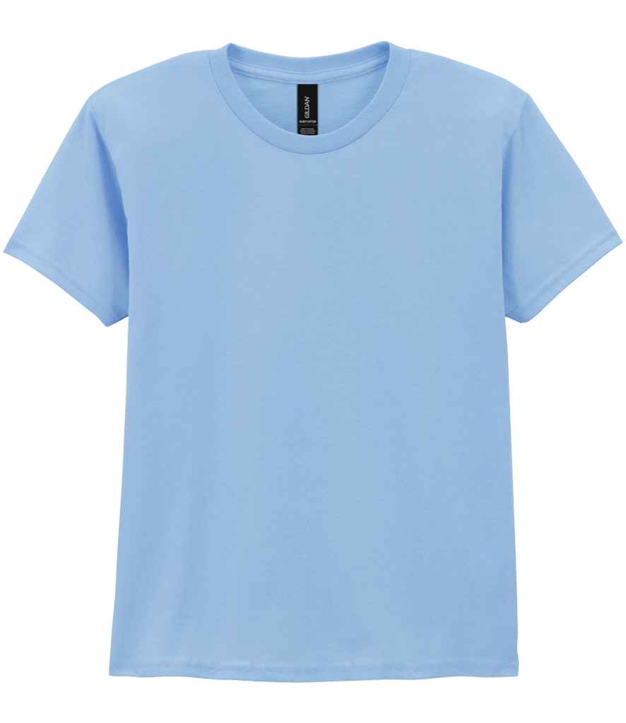 Gildan GD05B Light Blue Front -  Ready to be Embroidered and Printed by Custard Workwear - Cheap Personalised and Customised Workwear in Nottinghamshire, Derbyshire and Leicestershire