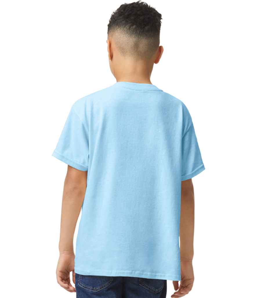 Gildan GD05B Light Blue Model -  Ready to be Embroidered and Printed by Custard Workwear - Cheap Personalised and Customised Workwear in Nottinghamshire, Derbyshire and Leicestershire