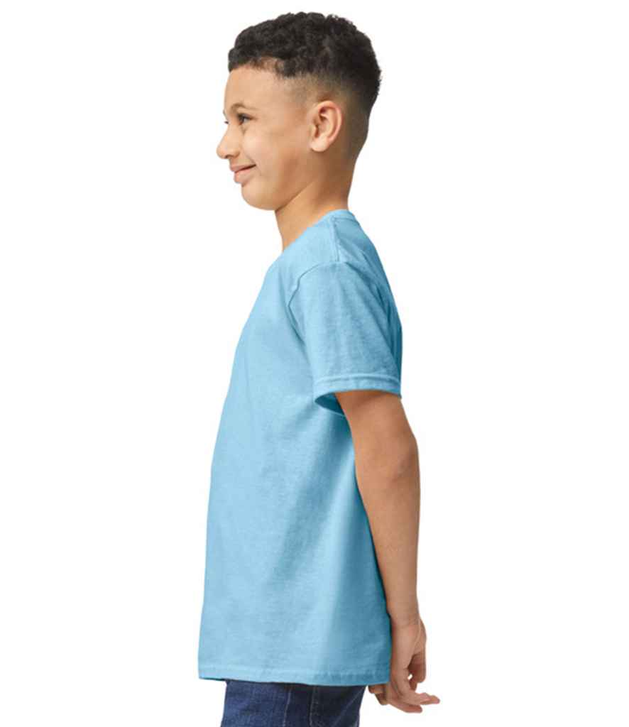 Gildan GD05B Light Blue Model -  Ready to be Embroidered and Printed by Custard Workwear - Cheap Personalised and Customised Workwear in Nottinghamshire, Derbyshire and Leicestershire