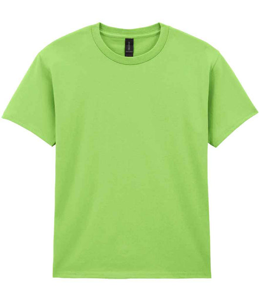 Gildan GD05B Lime Green Front -  Ready to be Embroidered and Printed by Custard Workwear - Cheap Personalised and Customised Workwear in Nottinghamshire, Derbyshire and Leicestershire