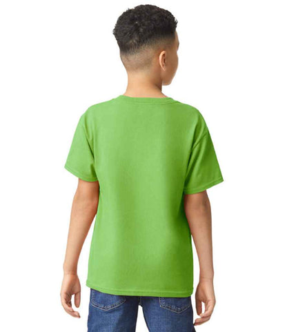 Gildan GD05B Lime Green Model -  Ready to be Embroidered and Printed by Custard Workwear - Cheap Personalised and Customised Workwear in Nottinghamshire, Derbyshire and Leicestershire
