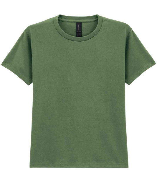 Gildan GD05B Military Green Front -  Ready to be Embroidered and Printed by Custard Workwear - Cheap Personalised and Customised Workwear in Nottinghamshire, Derbyshire and Leicestershire