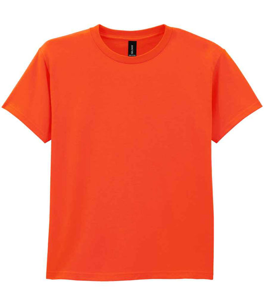 Gildan GD05B Orange Front -  Ready to be Embroidered and Printed by Custard Workwear - Cheap Personalised and Customised Workwear in Nottinghamshire, Derbyshire and Leicestershire