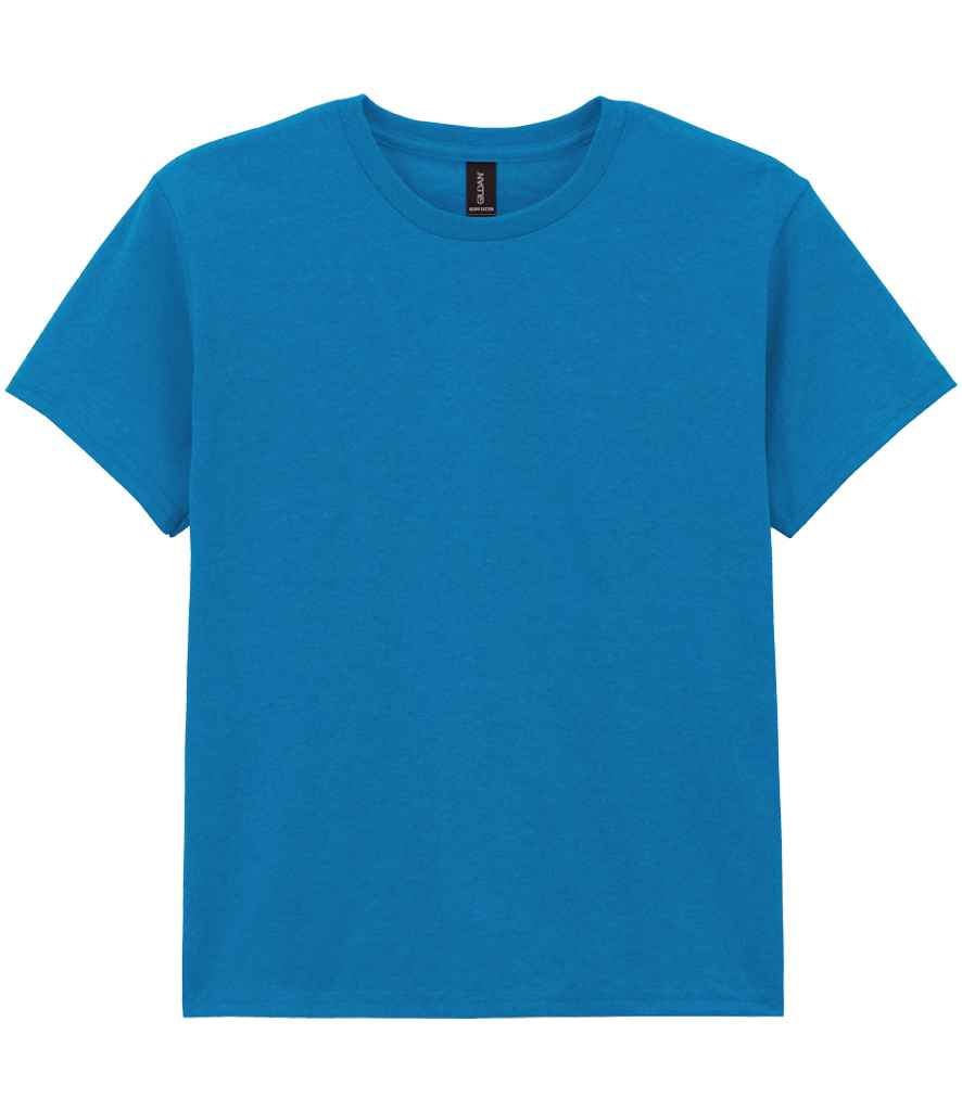 Gildan GD05B Sapphire Blue Front -  Ready to be Embroidered and Printed by Custard Workwear - Cheap Personalised and Customised Workwear in Nottinghamshire, Derbyshire and Leicestershire