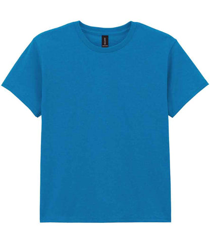 Gildan GD05B Sapphire Blue Front -  Ready to be Embroidered and Printed by Custard Workwear - Cheap Personalised and Customised Workwear in Nottinghamshire, Derbyshire and Leicestershire