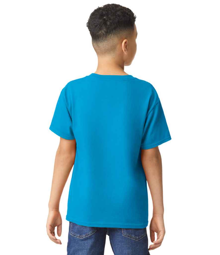 Gildan GD05B Sapphire Blue Model -  Ready to be Embroidered and Printed by Custard Workwear - Cheap Personalised and Customised Workwear in Nottinghamshire, Derbyshire and Leicestershire