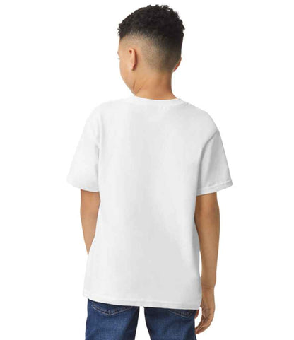 Gildan GD05B White Model -  Ready to be Embroidered and Printed by Custard Workwear - Cheap Personalised and Customised Workwear in Nottinghamshire, Derbyshire and Leicestershire