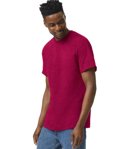 Gildan GD05 Antique Cherry Red Model -  Ready to be Embroidered and Printed by Custard Workwear - Cheap Personalised and Customised Workwear in Nottinghamshire, Derbyshire and Leicestershire