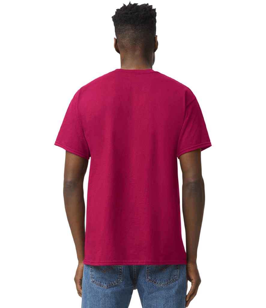 Gildan GD05 Cardinal Red Model -  Ready to be Embroidered and Printed by Custard Workwear - Cheap Personalised and Customised Workwear in Nottinghamshire, Derbyshire and Leicestershire