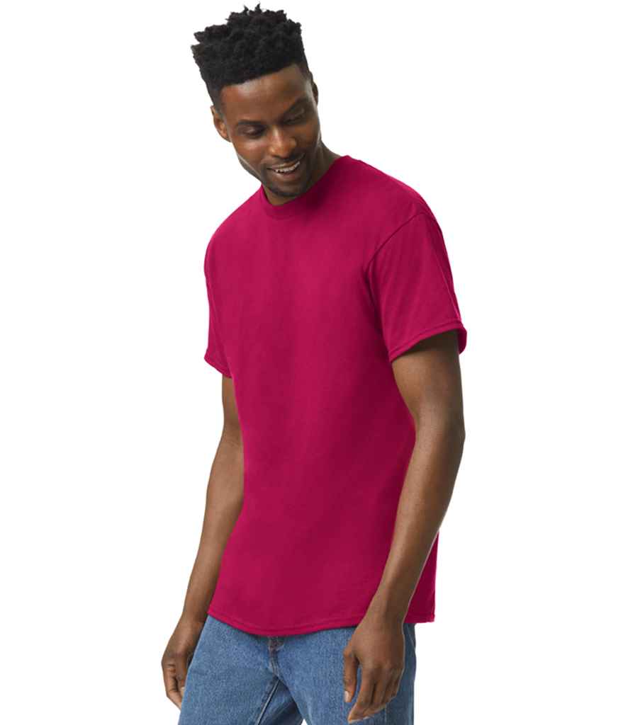 Gildan GD05 Cardinal Red Model -  Ready to be Embroidered and Printed by Custard Workwear - Cheap Personalised and Customised Workwear in Nottinghamshire, Derbyshire and Leicestershire