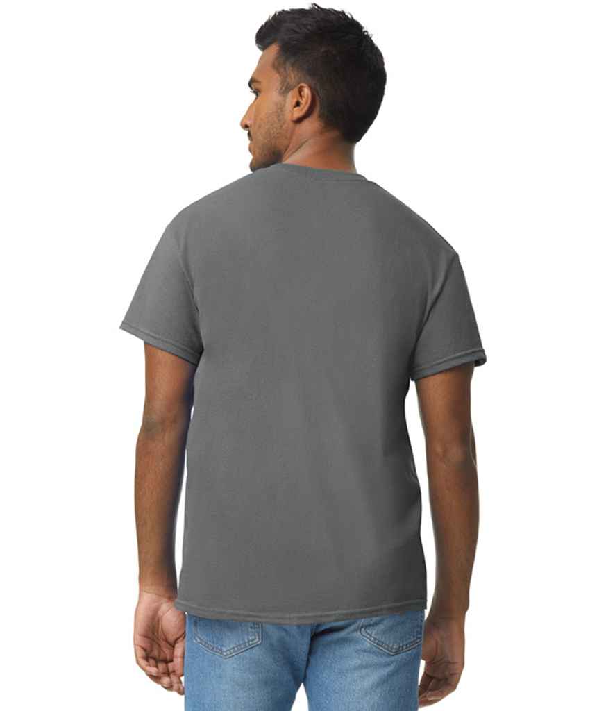 Gildan GD05 Charcoal Model -  Ready to be Embroidered and Printed by Custard Workwear - Cheap Personalised and Customised Workwear in Nottinghamshire, Derbyshire and Leicestershire