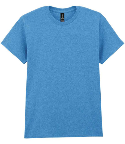 Gildan GD05 Heather Sapphire Front -  Ready to be Embroidered and Printed by Custard Workwear - Cheap Personalised and Customised Workwear in Nottinghamshire, Derbyshire and Leicestershire