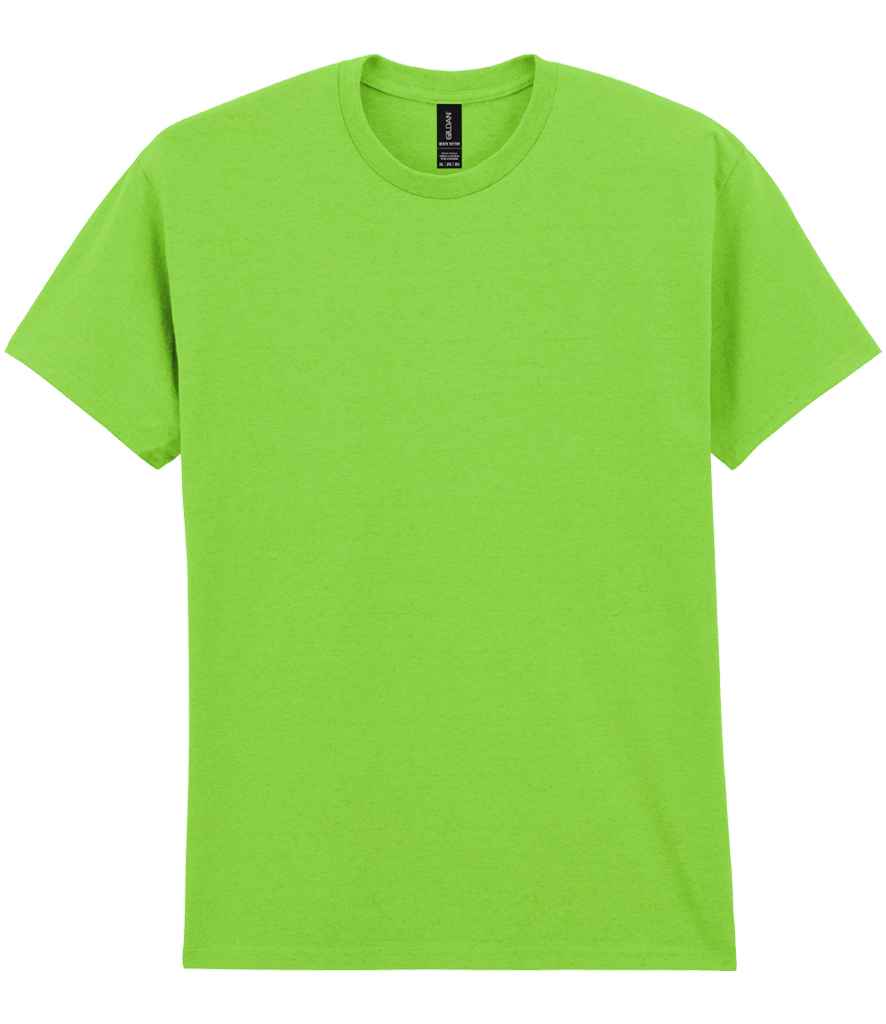 Gildan GD05 Lime Green Front -  Ready to be Embroidered and Printed by Custard Workwear - Cheap Personalised and Customised Workwear in Nottinghamshire, Derbyshire and Leicestershire