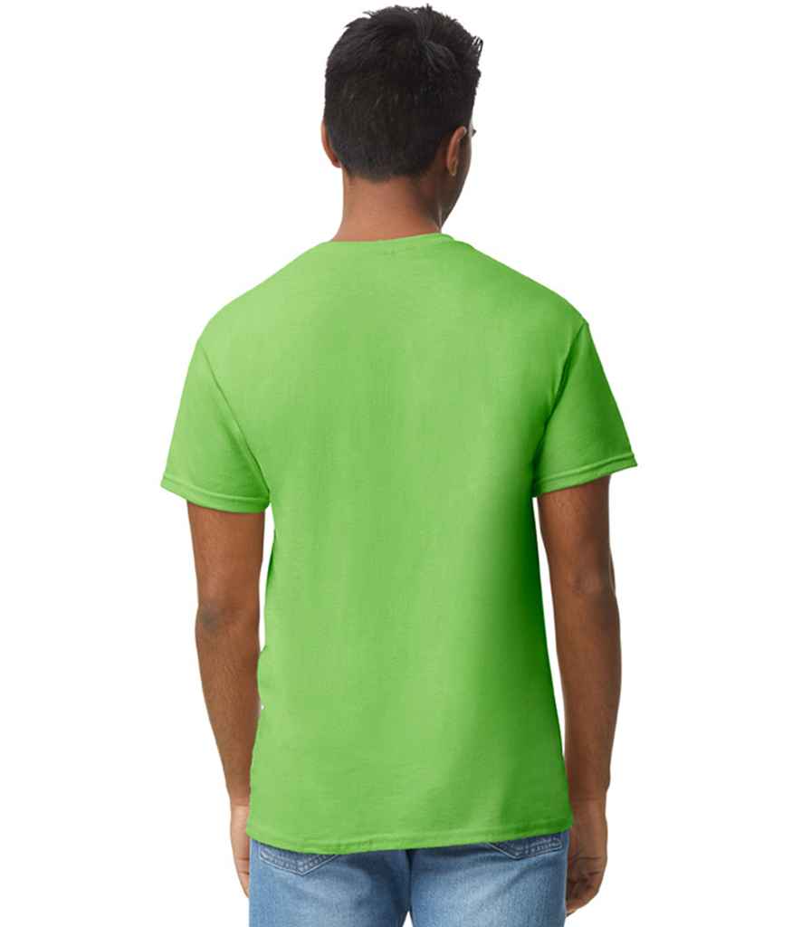 Gildan GD05 Lime Green Model -  Ready to be Embroidered and Printed by Custard Workwear - Cheap Personalised and Customised Workwear in Nottinghamshire, Derbyshire and Leicestershire