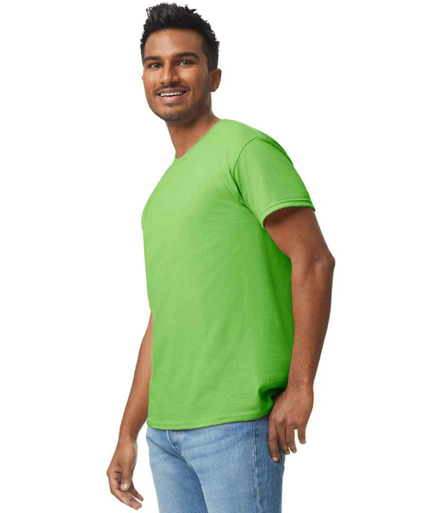 Gildan GD05 Lime Green Model -  Ready to be Embroidered and Printed by Custard Workwear - Cheap Personalised and Customised Workwear in Nottinghamshire, Derbyshire and Leicestershire