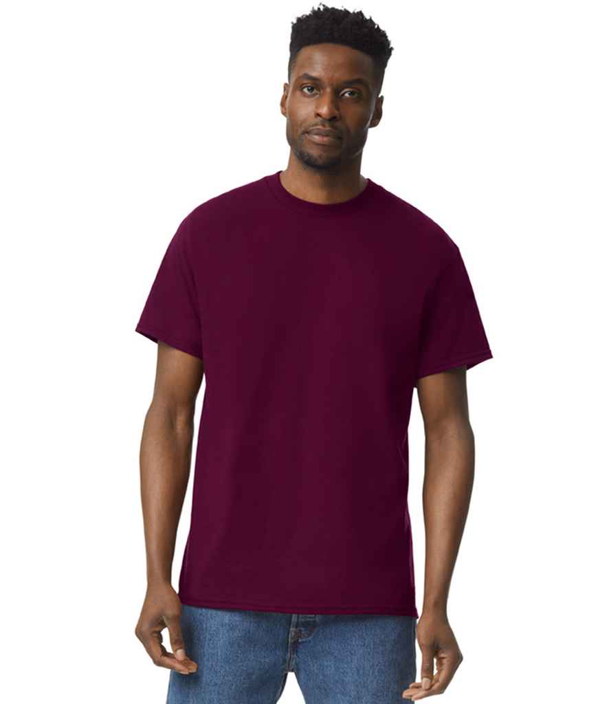 Gildan GD05 Maroon Model -  Ready to be Embroidered and Printed by Custard Workwear - Cheap Personalised and Customised Workwear in Nottinghamshire, Derbyshire and Leicestershire