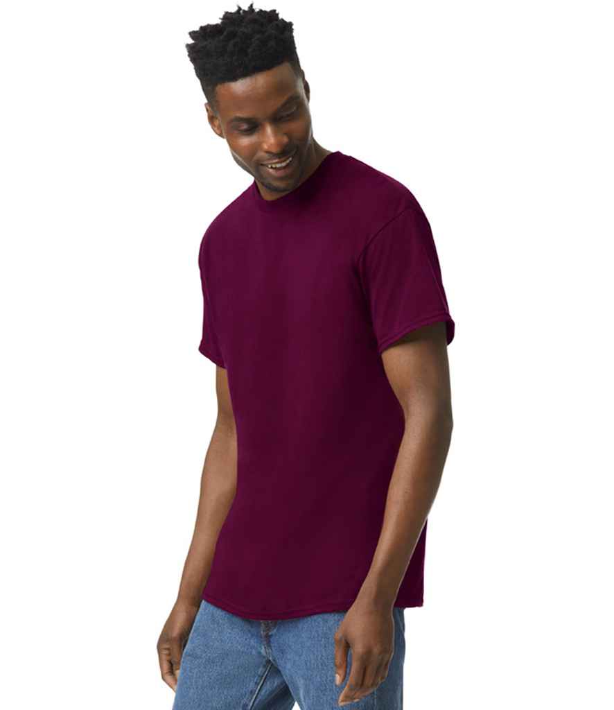 Gildan GD05 Maroon Model -  Ready to be Embroidered and Printed by Custard Workwear - Cheap Personalised and Customised Workwear in Nottinghamshire, Derbyshire and Leicestershire