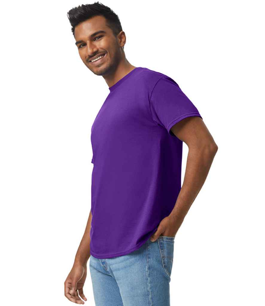 Gildan GD05 Purple Model -  Ready to be Embroidered and Printed by Custard Workwear - Cheap Personalised and Customised Workwear in Nottinghamshire, Derbyshire and Leicestershire